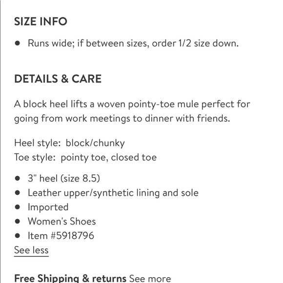 Sam Edelman Lillianna Pointed Toe Mule - Picture 6 of 6